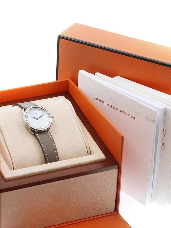 HERMES Arceau AR5.210a White Dial Quartz Ladies Watch_955558 main image 6